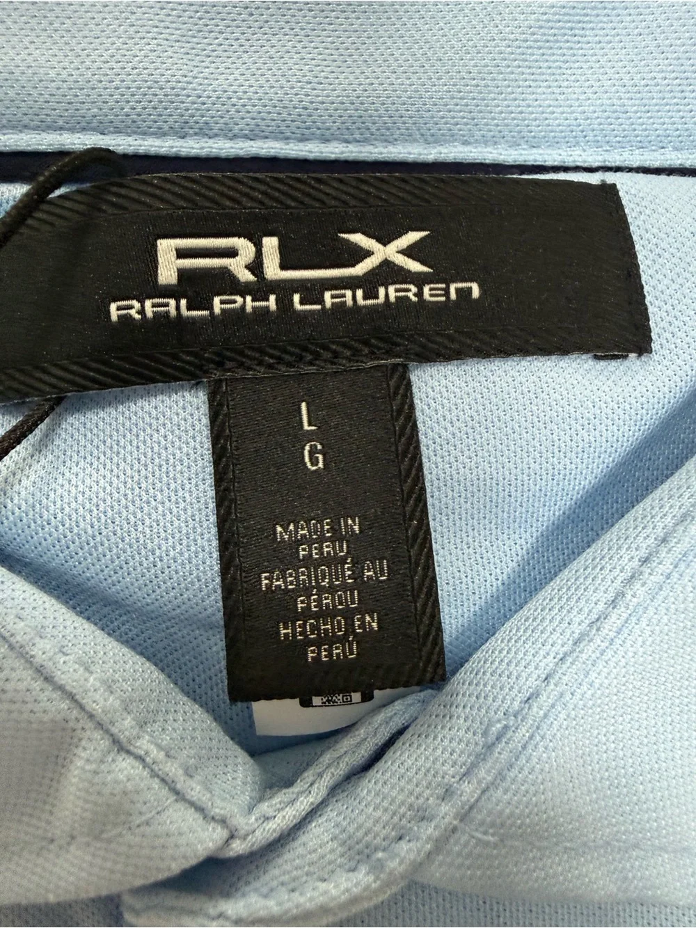 Ralph Lauren RLX Wyndham Championship Light Blue Polo Shirt Mens Size Large